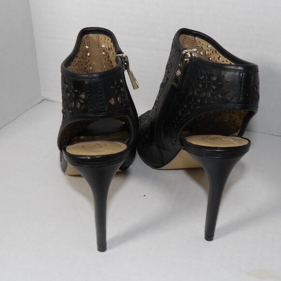Ann Taylor Black Mesh High Heeled Ankle Booties Size 7/12 - Picture 5 of 9